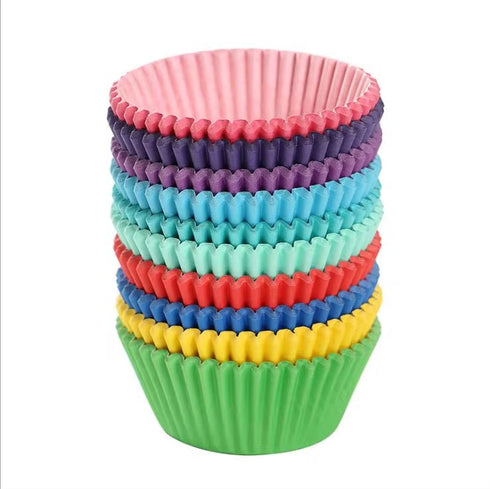 50 x Color Cake Cup Liners Muffins Oil Resistant Paper Cup for Cake - GoodFoodDelivered
