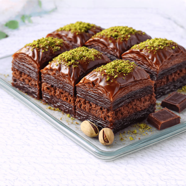 Chocolate & Pistachio Baklava - Dubai Inspired - GoodFoodDelivered