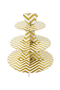 Wedding/Birthday Party Use Cake Stand Cardboard Cupcake Display Stand Design Gold Zig zag pattern - GoodFoodDelivered