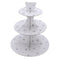 Wedding/Birthday Party Use Cake Stand Cardboard Cupcake Display Stand Design Silver Stars - GoodFoodDelivered