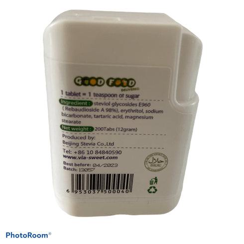 Stevia Sweetener Tablets - Sugar Free 200 dispenser - GoodFoodDelivered