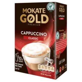 Mokate Gold Premium Coffee Cappuccino 10 pack 150g - GoodFoodDelivered